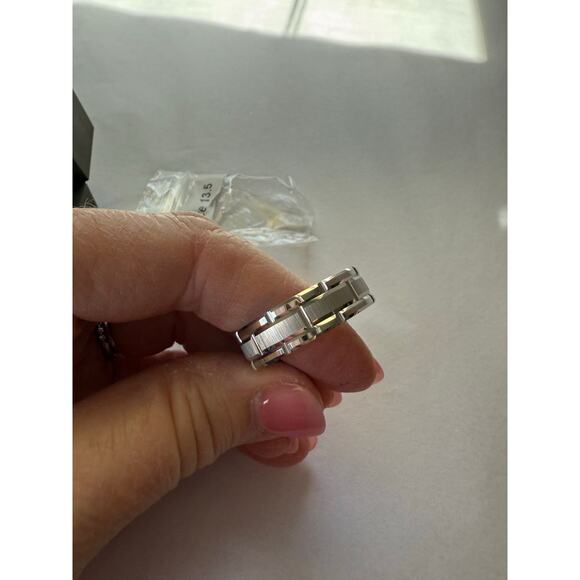 Mens Tungsten Carbide Size 13.5 Engraved Ring 50 Years and Forever 1974-2024 - Picture 4 of 6